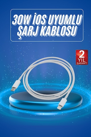 Type-c Ligtning 30w iOs Uyumlu Şarj Kablosu Hızlı Şarj Kablosu Standart