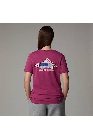 The North Face Outdoor Graphic Kadın Mor Yuvarlak Yaka Tişört Mor