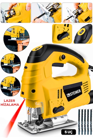 Steiner ST-4600W Devirli Lazerli Pandüllü Dekupaj Testere Sarı