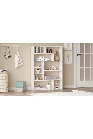 Keemon Kitaplık 124cm Beyaz Kee1-w Beyaz