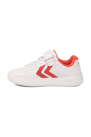 Hummel Beyaz Kırmızı Cırtlı Hafif Cilt Unisex Çocuk Spor Ayakkabı 900869 Hml Malmo Jr Beyaz-kırmızı