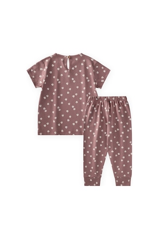 Cigit Desenli Pijama Takımı 2-9 Yaş Çiçek Desen Bakır