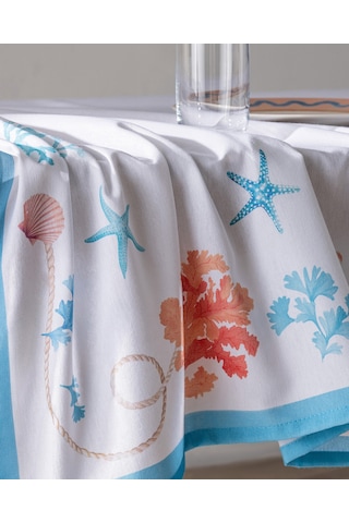 Fauve Masa Örtüsü - Açık Mavi/turuncu - 150x200 Cm 8684427277874 Çok Renkli