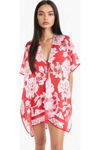DeFacto Regular Fit Tropikal Desenli Şifon Plaj Kimono-Fall in Love E8221AX25SPRD117