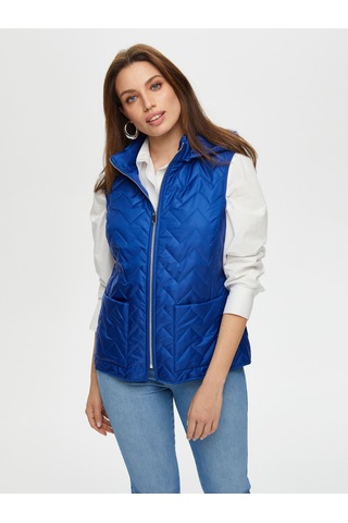 Patch Cep Detaylı Kapişonlu Kapitone Yelek S25kyl003 Us25kyl00320 Lacivert