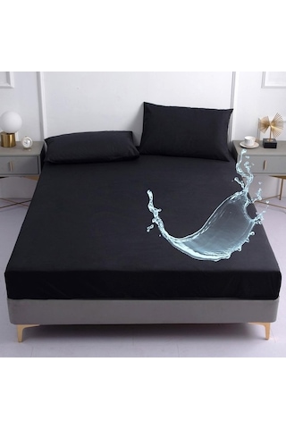 Novahub Beyaz Su Geçirmez Yatak Örtüsü 180x200cm, Yumuşak 100% Polyester, Yaz-kış Kullanım, Nefes Alabilir, Ev Yatak Örtüsü Beyaz