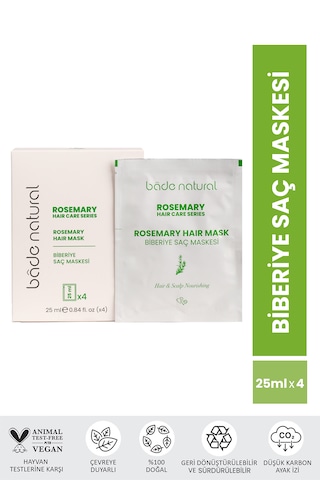 Bade Natural Biberiye Saç Maskesi 4 x 25 ML