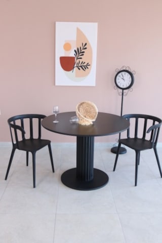 Modern Mat Siyah Mdf Yemek Masası SİYAH İNCİ Masa, Toplantı /Sunu