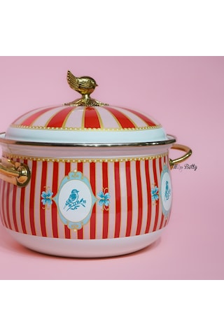 Bellisima Emaye Tencere 20 Cm Pembe