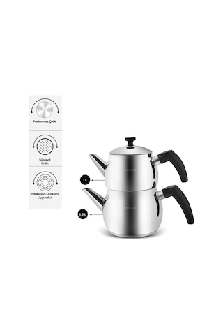 Karaca  Alim İndüksiyon Tabanlı Midi Boy Çaydanlık