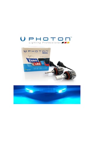 H11 Led Xenon Oto Ampul Photon Zero Fansız Buz Mavi