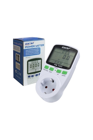 Gesi Pm-1453 Dijital Wattmetre Enerji Sar Ölçer Tüketim Ölçer 220 Volt 16 Amper 3680 Watt Priz