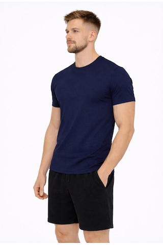 Axxel Erkek Lacivert Pamuk Likralı Süprem Kısa Kollu-t-shirt-d230