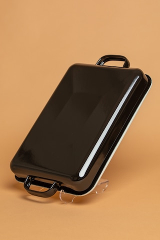 Velluto Nero Emaye Kulplu Siyah Fırın Tepsisi Ebutay Siyah