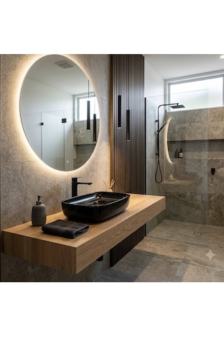 Serel Minimal Tezgahüstü Siyah Lavabo - 1633dxl060h Diğer