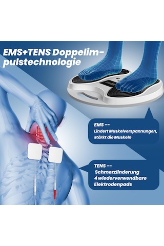 Ayaklar Ve Bacaklar İçin Medic Dolaşım Stimülatörü, Ems Ayak Masajı, Nöropatiyi, Diz Ve Bacak Ağrısını Giderir, Ayak Dolaşımını Artırır - 4'lü Elektrikli Tens Stimülatörü