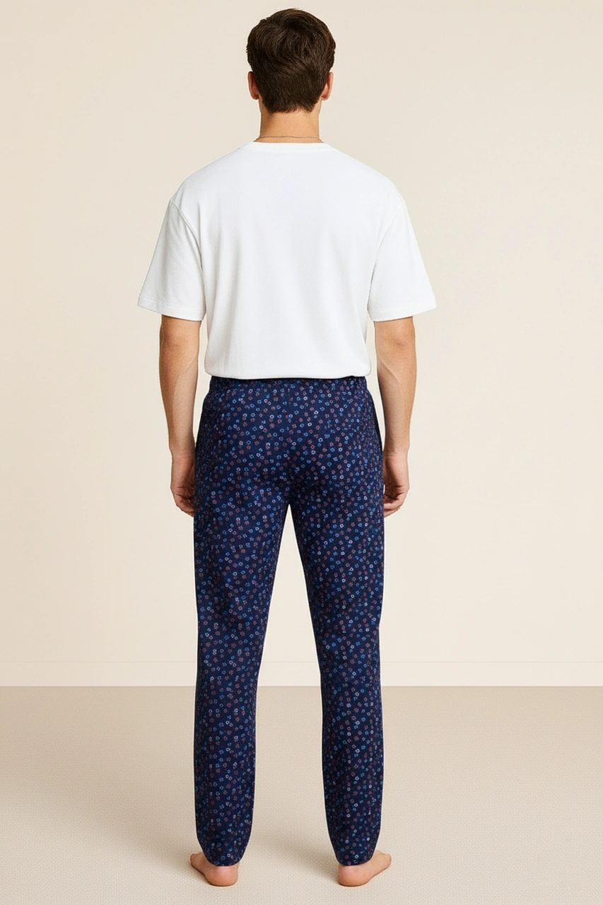 Erkek %100 Pamuk Cepli Ekose Pijama Altı Desen 9 040 Desen 9