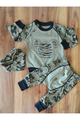Erkek Bebek Kamuflaj Takım 2'li Yeşil