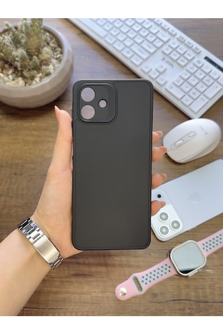 Samsung Galaxy A07 Uyumlu Kamera Korumalı Darbeye Dayanıklı Renk Atmayan Keep Silikon Kılıf Siyah