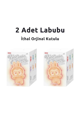 Lisanslı 2 Adet Labubu Peluş Askılı Anahtarlık 15 Cm İthal Orjinal Kutulu Sürpriz Biginto Energy Serisi Çok Renkli