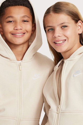 Nike Sportswear Full-zıp Fermuarlı Kapişonlu Çocuk Sweatshirt Krem Krem
