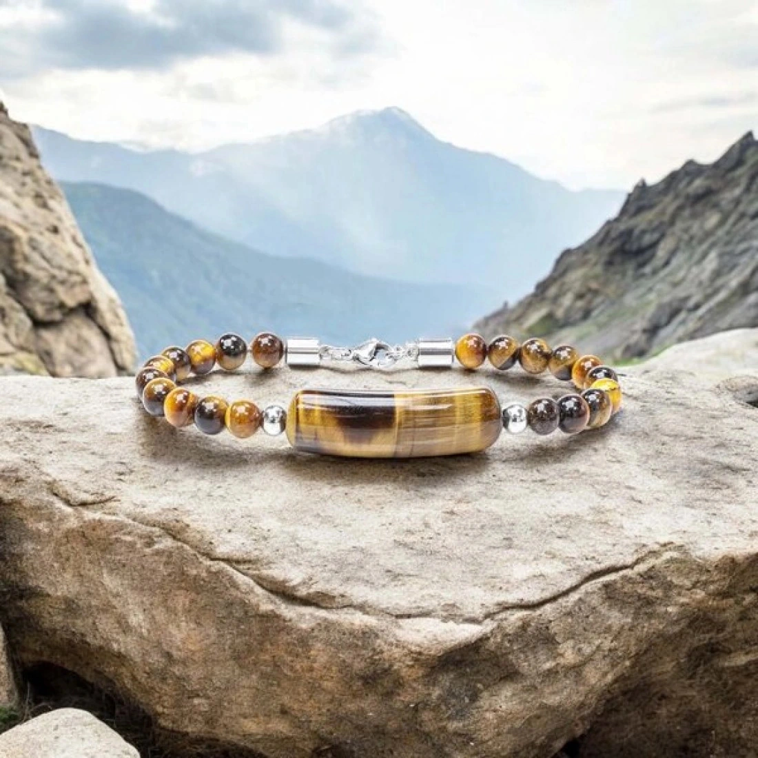 Moncuk Design Kaplan Gözü Taşlı Çelik Halat Ve Çelik Klipsli Bileklik 33512b19d6 Çok Renkli