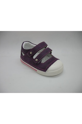 Angelokids Elma Şekeri 01103 Deri Ortopedik Ilk Adım Mor Sandalet 19-21 Mor