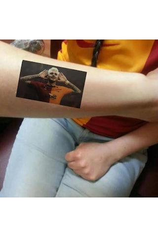 Futbolcu Resimli Kol Bilek Vucut Için Geçici Dövme Çok Renkli