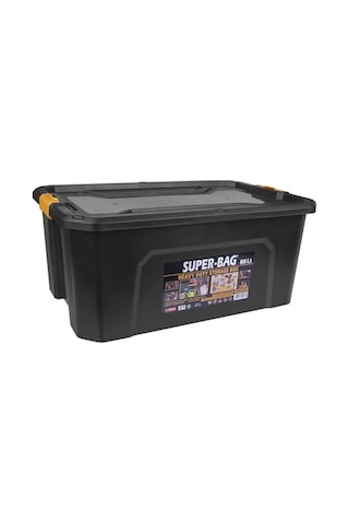 Super Bag 80 L Kapaklı Saklama Kutusu, Ağır Hizmet Plastik Depolama Kutusu, Çok Amaçlı Eşya Düzenleme Ve Saklama Kabı, Darbeye Dayanıklı, Ev Garaj Depo Kullanımı, Asr-4040 Açık Bej