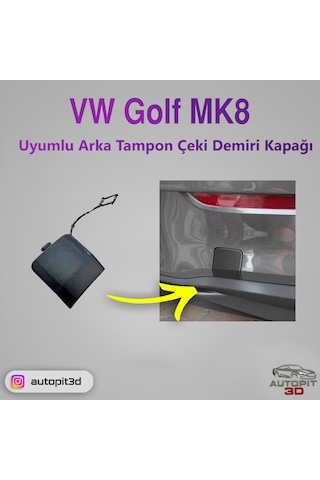 Vw Golf Mk8 Arka Tampon Çeki Demiri Kapağı