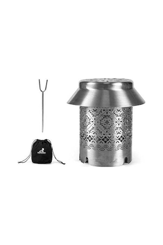 Novahub Portatif Kamp Gaz Ocak Isıtıcı Paslanmaz Çelik Kamp Isıtma Kapağı, Açık Alan Yürüyüşü İçin Depolama Çantası İle