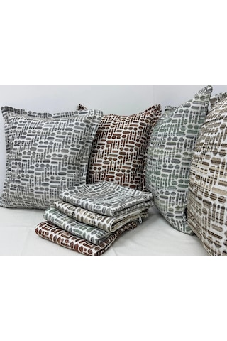 Nivemeshome Elyaf Dolgulu Kırlent 45x45 Lisa 01 Kiremit Kiremit