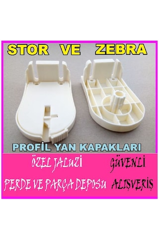 Stor Zebra Perde Profil Yan Kapakları-Geniş Kasa Yan Kapak