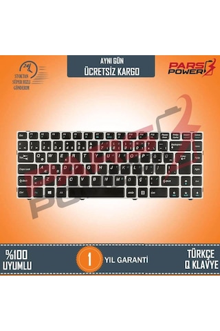 Medion B14Y Notebook Klavye (Gümüş Tr) Gümüş Çerçeveli