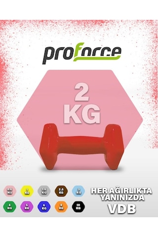 Vdb Dışı Vinil Kaplı Içi Çelik Döküm Ağırlık Dambıl 2 Kg -tek Ade