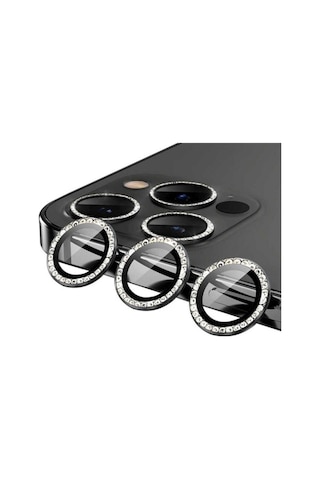 Apple Uyumlu iPhone 12 Pro Max Zore Cl-06 Kamera Lens Koruyucu Siyah