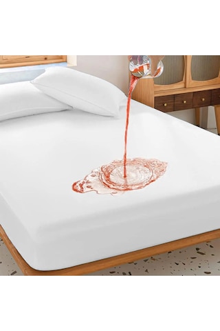 Micro Fitted Full Kenar Su Sıvı Geçirmez Alez Yatak Koruyucu Beyaz
