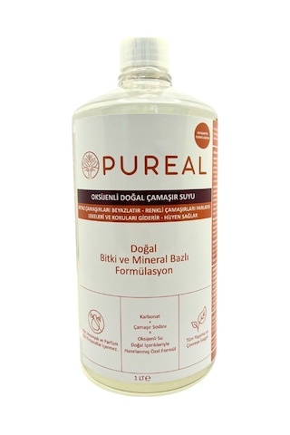 Pureal Oksijenli Doğal Çamaşır Suyu 1 Lt Tekli