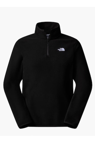 The North Face M Glacier Fleece 1/4 Zip Erkek Polar Siyah
