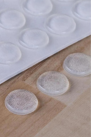 Cam Kesme Tahtası Ayağı 22mm 15 Adet, Slikon Yapışkanlı Ayak, Kaymayı Önleyen Masa Alt