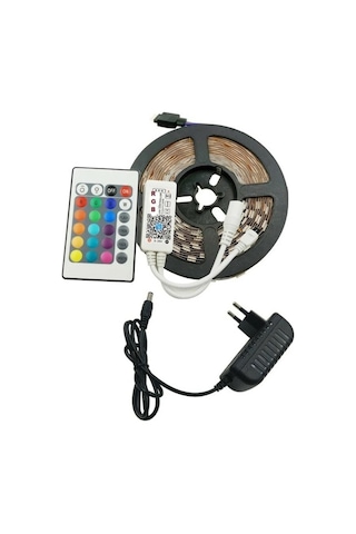 Şerit Led 5 Metre +trafo+rgb Kumanda 3 Renkli Ct-4557