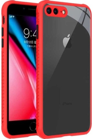 Apple Uyumlu iPhone 7 Plus Kılıf Zore Kaff Kapak Kırmızı