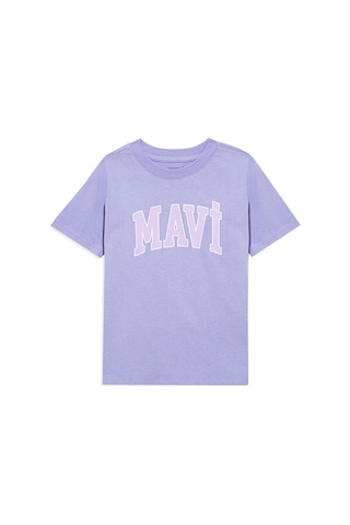 Mavi - Mavi Logo Baskılı Mor Tişört 7610109-70541 Mor
