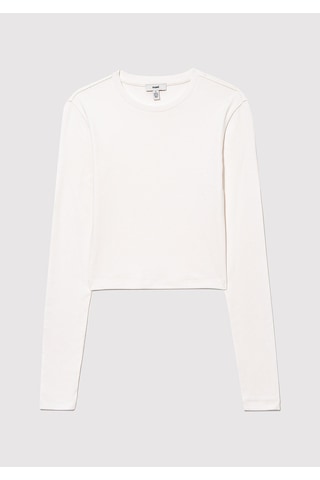 Mavi - 2li Uzun Kollu Crop Basic Tişört 1613021-88467 Gri