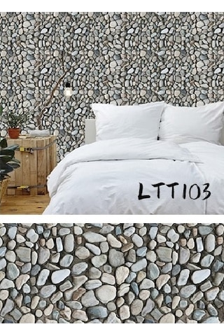 Kenpazar Çakıl Taşı Desenli Yapışkanlı Kaplama Kağıdı Büyük Boy 3 Metre