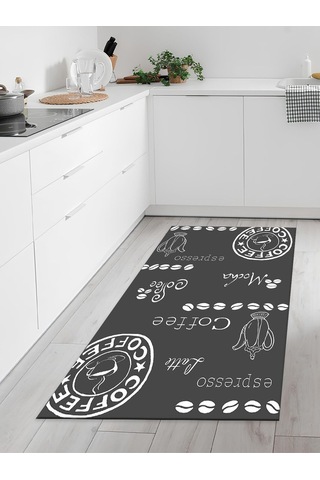 Makinede Yıkanabilir Kaymaz Taban Leke Tutmaz Dijital Baskı Mutfak Halısı 0625m 001