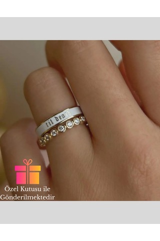 925 Ayar Gümüş Sonsuza Kadar Aşk Yüzüğü Til Death Model Erkek & Kadın Gümüş