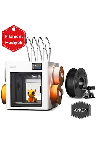 Snapmaker U1 Beyaz 3d Yazıcı Filament + 1 Adet Filament Hediyeli