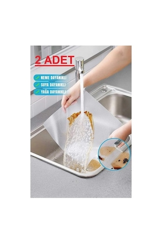 Buğz 2 Adet Çok Amaçlı Pratik Kaydırmaz 45 Cm X 3 Metre Raf Örtüsü Mutfak-dolap İçi-buzdolabı Diğer