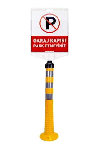 Garaj Kapısı Park Etmeyiniz Çift Taraf Baskı Sarı Delinatör Seti